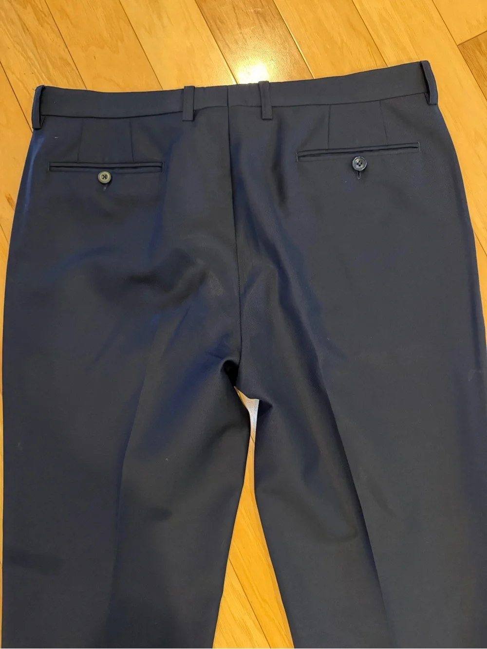 ETRO Men's Flat-Front Navy Wool Dress Pants Trousers Made in Italy